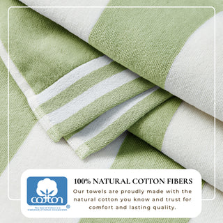 Premium 100% Cotton Cabana Stripe Beach Towels