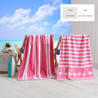 2 Pack 100% Cotton Printed Beach Towel