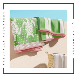 2 Pack 100% Cotton Printed Beach Towel