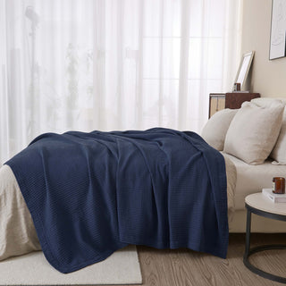 100% Cotton Waffle Weave Blanket