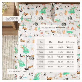 Premium Turkish Cotton Lodge-Theme Flannel Sheet Set