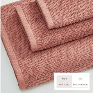 100% Cotton Absorbent & Quick-Dry Looped Bath Towels