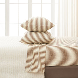 Premium Striped Microfiber Sheet Set