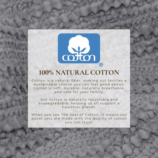 100% Cotton Honeycomb Waffle 3-Piece Duvet Cover Set