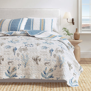 Coastal Stripe Quilt Set with Shams