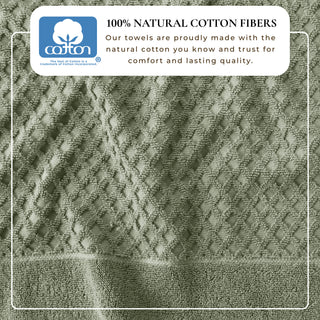 Ultra-Soft 100% Cotton Diamond Waffle Bath Towels