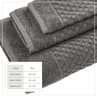 Ultra-Soft 100% Cotton Diamond Waffle Bath Towels