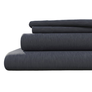 Ultra-Soft Cotton Heathered Melange Jersey Knit Sheet Set
