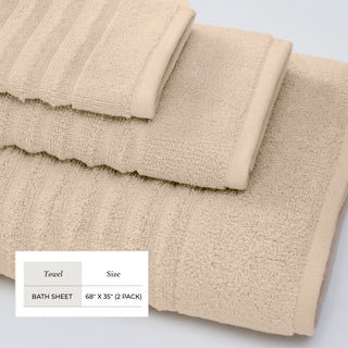 Premium Cotton Ribbed Towel Set