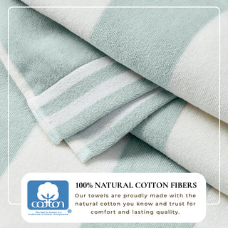 Premium 100% Cotton Cabana Stripe Beach Towels