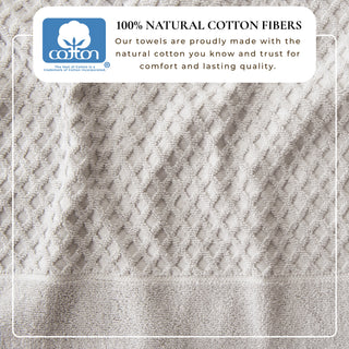 Ultra-Soft 100% Cotton Diamond Waffle Bath Towels