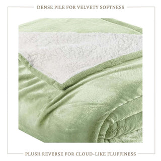 Ultra-Soft Velvet Plush Reversible Sherpa Blanket