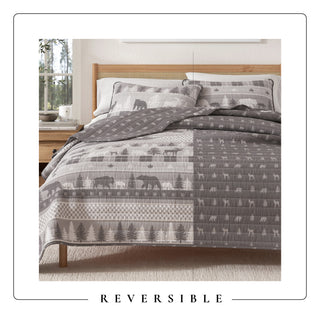 Reversible Lodge Printed Quilt Set (2- or 3-Piece)