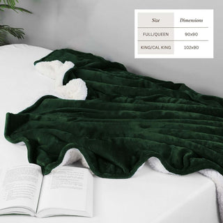 Ultra-Soft Velvet Plush Reversible Sherpa Blanket