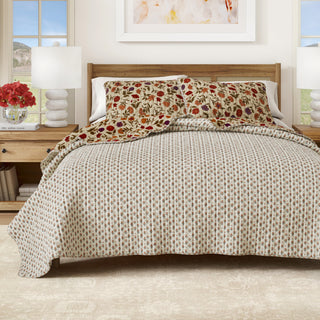 Floral Printed Quilt Set