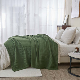 100% Cotton Waffle Weave Blanket