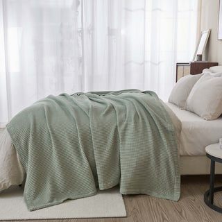 100% Cotton Waffle Weave Blanket