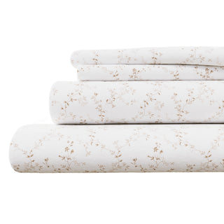 Turkish Cotton Winter Floral Printed Flannel Sheet Set