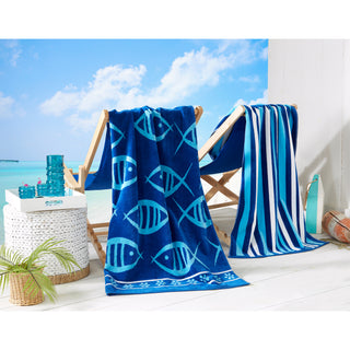 2 Pack 100% Cotton Printed Beach Towel