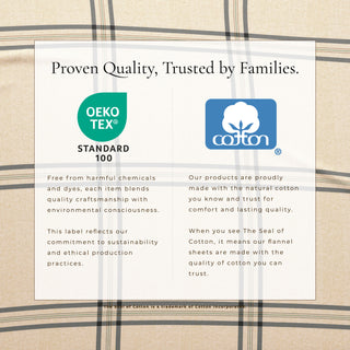 100% Turkish Cotton Plaid Flannel Sheet Sets