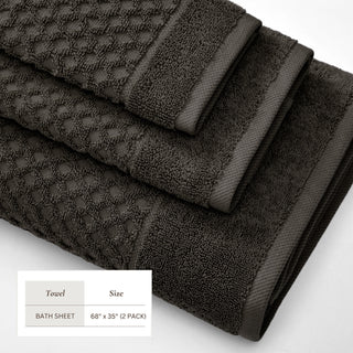 Ultra-Soft 100% Cotton Diamond Waffle Bath Towels