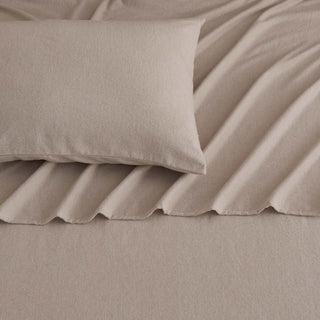 4 Piece Heathered Solid Flannel Sheet Sets - Anders Collection