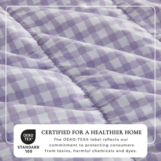 Gingham Quilt Set With Shams