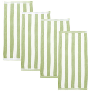 Premium 100% Cotton Cabana Stripe Beach Towels