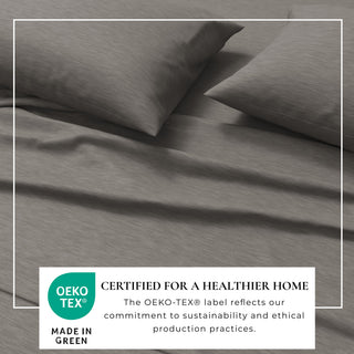 Ultra-Soft Cotton Heathered Melange Jersey Knit Sheet Set