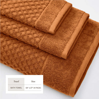 Ultra-Soft 100% Cotton Diamond Waffle Bath Towels