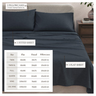 Ultra-Soft Cotton Heathered Melange Jersey Knit Sheet Set