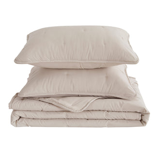 Dot Stitched Quilt Set With Shams