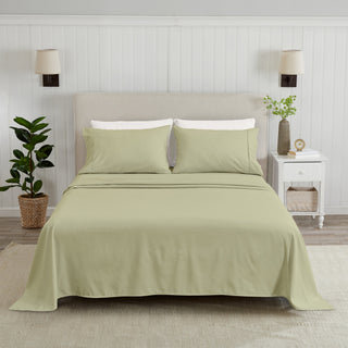 Premium 4 Piece Microfiber Solid Sheet Set