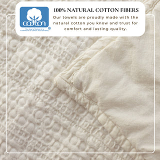 100% Cotton Garment Washed Honeycomb Waffle Quilt and Sham Set