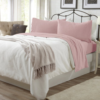 Ultra-Soft Cotton Heathered Melange Jersey Knit Sheet Set