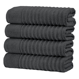 Premium Cotton Ribbed Towel Set