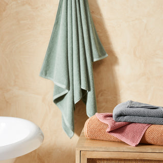 6-Piece Cotton Textured Bath Towel Set - Acacia Collection