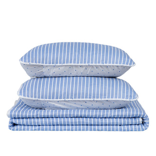 Reversible Striped Quilt Set With Shams