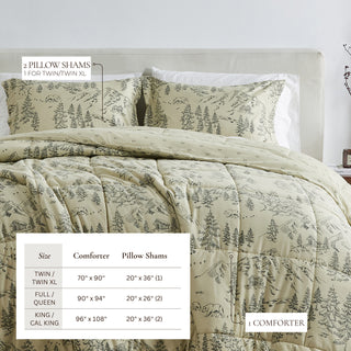 Christmas Down Alternative Comforter and Sham Set