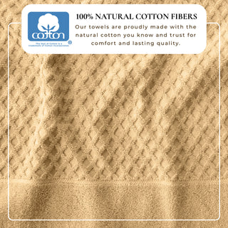 Ultra-Soft 100% Cotton Diamond Waffle Bath Towels