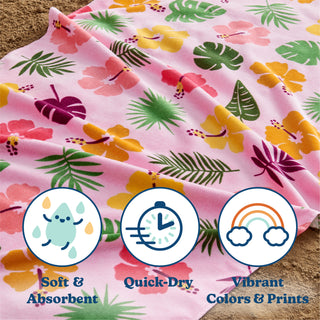 Premium Ultra Soft 100% Cotton Printed Beach Towel for Kids