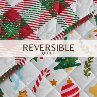 Christmas Printed Quilt Set with Shams