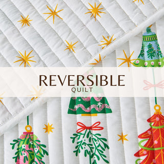 Cheerful Colorful Christmas Quilt Set