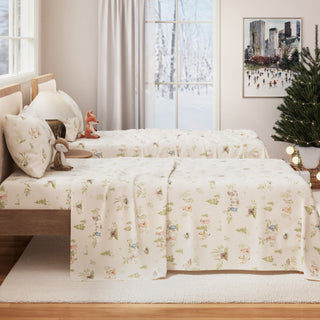 Turkish Cotton Christmas Printed Flannel Sheet Set
