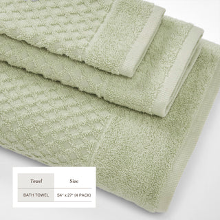Ultra-Soft 100% Cotton Diamond Waffle Bath Towels