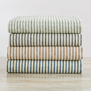 Premium Striped Microfiber Sheet Set