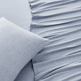 Ultra-Soft Cotton Heathered Melange Jersey Knit Sheet Set