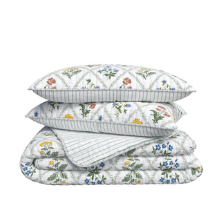 Floral Lattice Spring Quilt Set