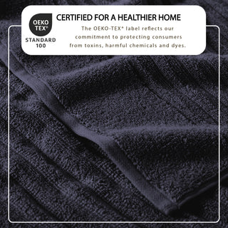 Premium Cotton Ribbed Towel Set