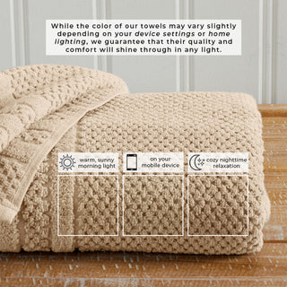 100% Cotton Checkered Bath Towel Set